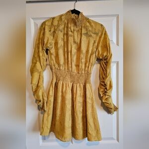 Fall Mustard Yellow Dress